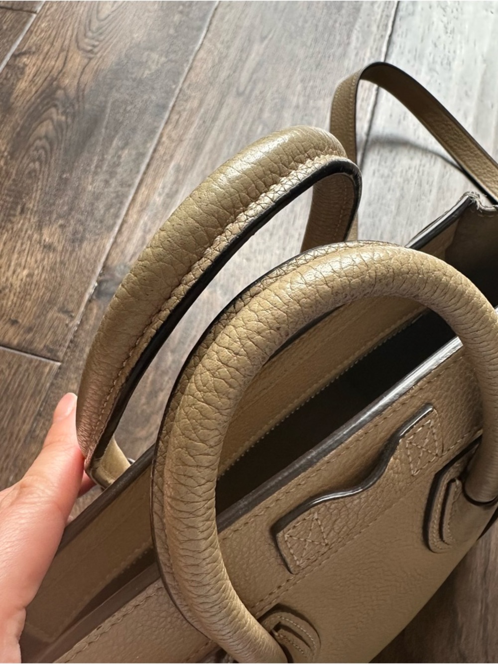 Celine Mini Luggage Tote in Beige Taupe - Picture 7 of 16